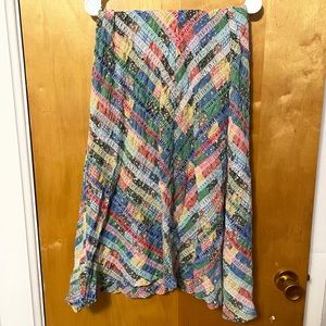 Women’s Patchwork Midi Skirt Multicolored